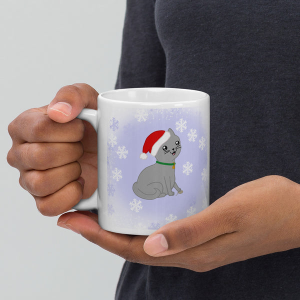 Christmas kitty mug