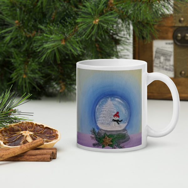 Snowman Snow Globe mug